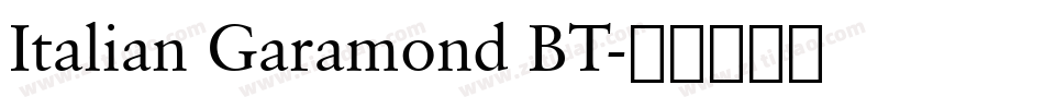 Italian Garamond BT字体转换